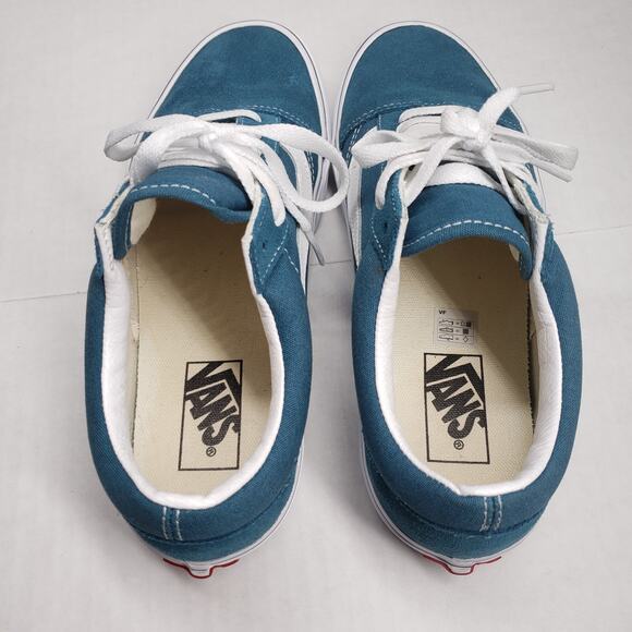 Vans Old Skool Skate Shoes 8 Mens 9.5 Womens Blue Stargazer Pig Suede Casual - Picture 6 of 12